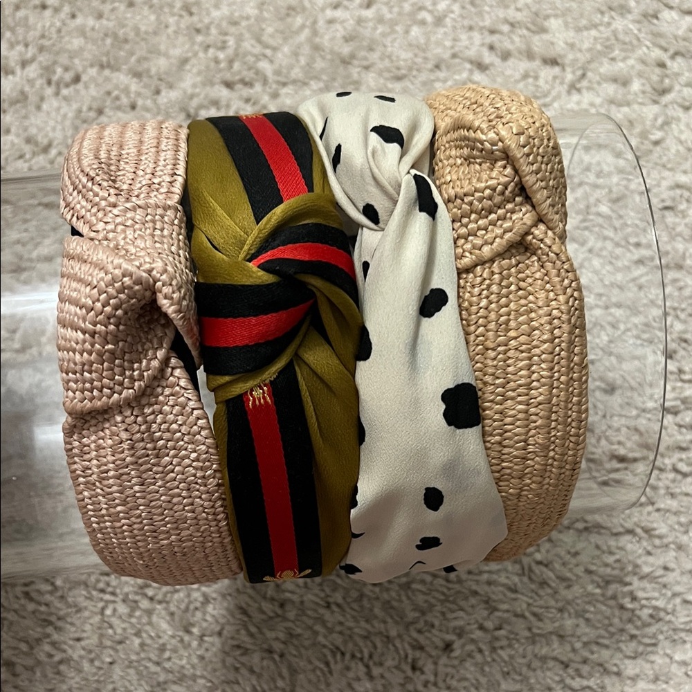 Stylish Women's Headband Set - Beige, Olive, Black
